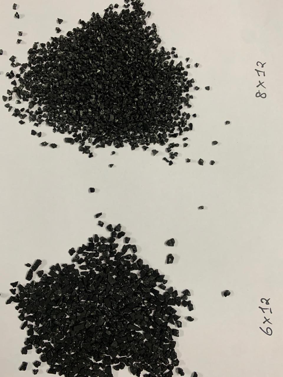 Authentic Shrinath Enterprises granular activated carbon sample sheet — 8x12 and 6x12 sieve sizes